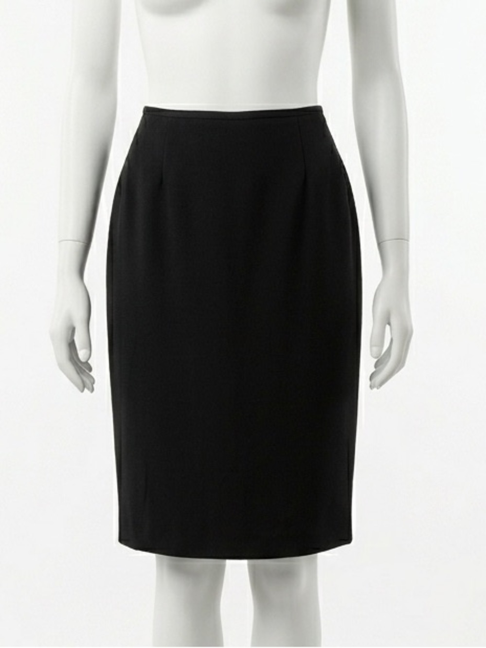 Tahari Black Pencil Skirt Classic Tailored Minimalist Corporate Workwear Size 8P